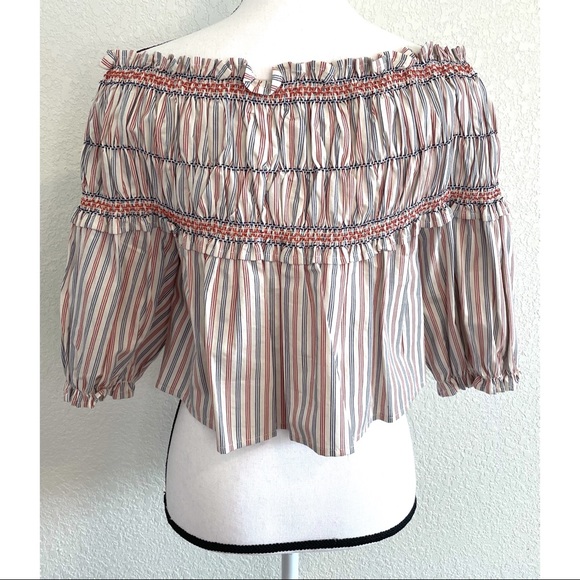 NWT Gianni Bini Magda off the shoulder top small - Picture 2 of 10